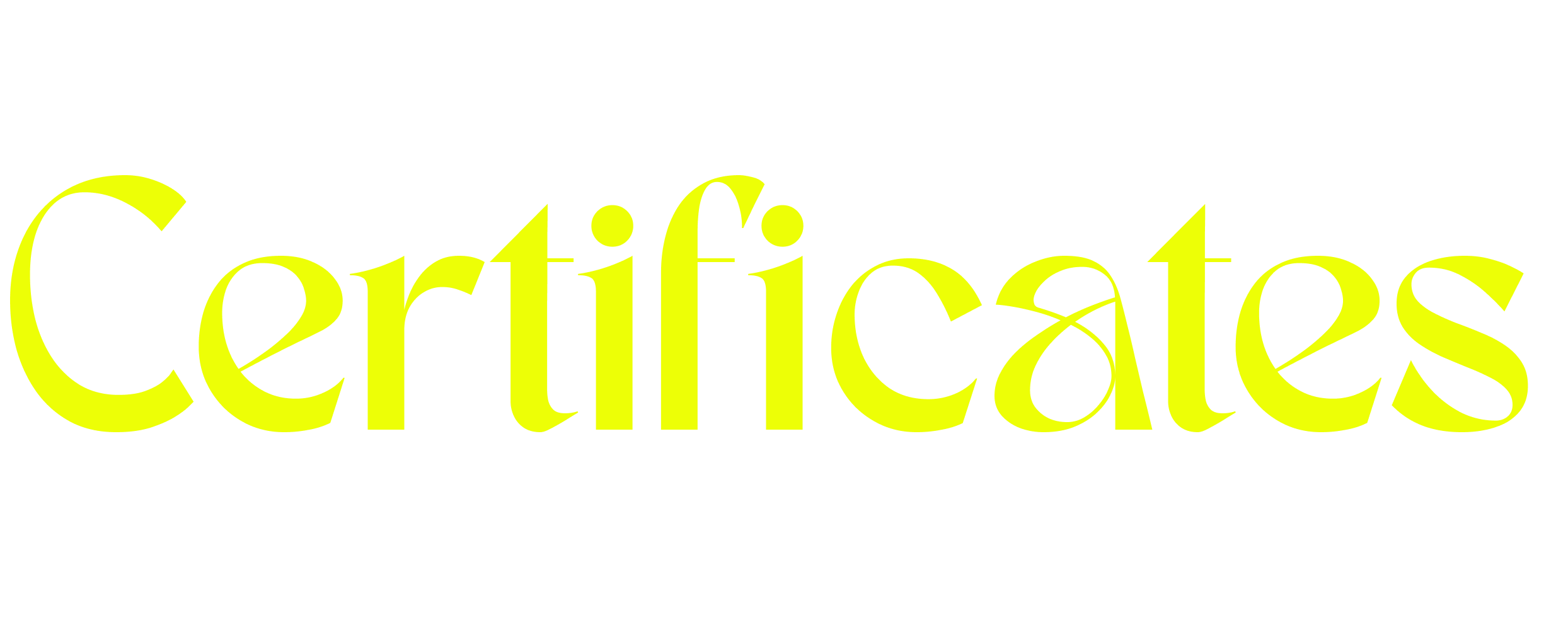 Certificates Section